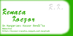 renata koczor business card